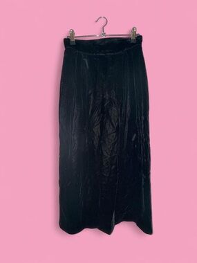 Vintage Talbots Black Velvet Maxi Skirt